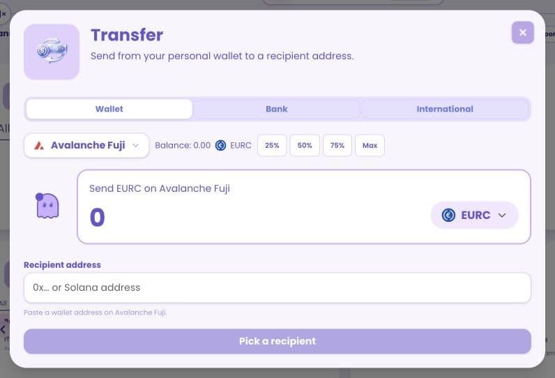 BUFI Transfer Dialog